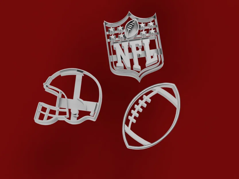 Khuôn Cắt Bánh Quy Bóng Bầu Dục NFL (NFL Football Cookie Cutters) - Image 1