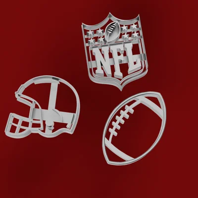 Khuôn Cắt Bánh Quy Bóng Bầu Dục NFL (NFL Football Cookie Cutters)
