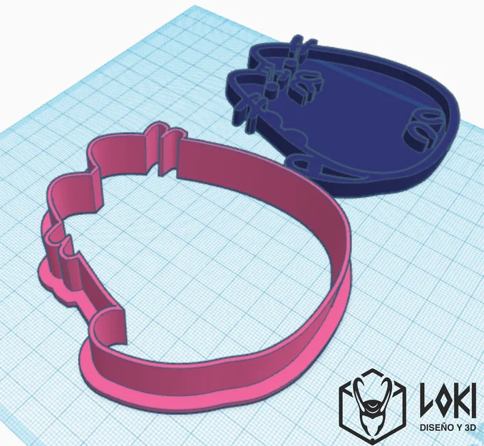 Pusheen Cat – Khuôn cắt bánh quy 2 phần - Image 1