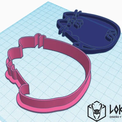 Pusheen Cat – Khuôn cắt bánh quy 2 phần