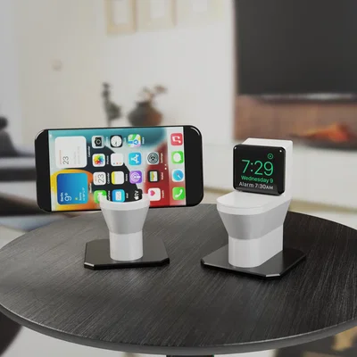 Đế sạc hình bồn cầu cho Apple Watch và iPhone