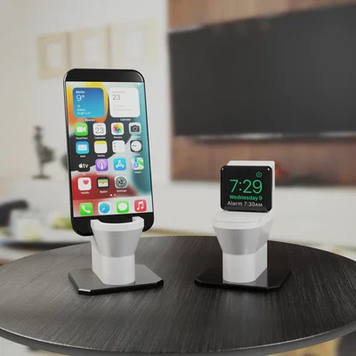 Đế sạc hình bồn cầu cho Apple Watch và iPhone