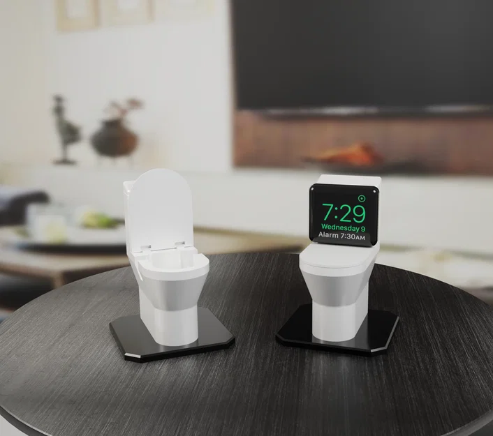 Đế sạc hình bồn cầu cho Apple Watch và iPhone - Image 5