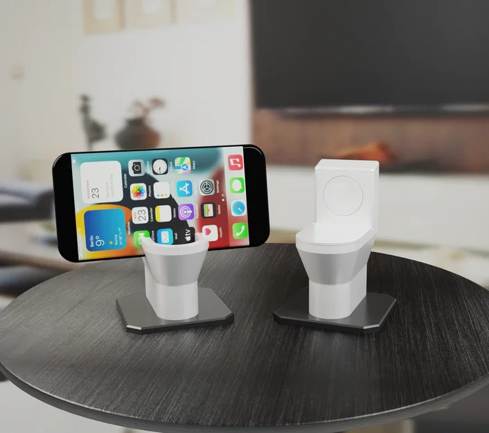 Đế sạc hình bồn cầu cho Apple Watch và iPhone - Image 6