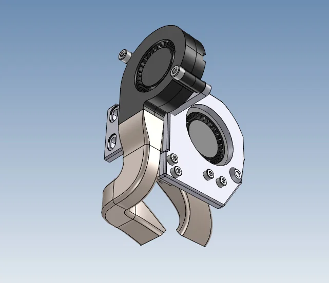 Khung & ống gió 2 quạt 5015 cho Kingroon KP3S (cập nhật 3D Touch) - Image 1