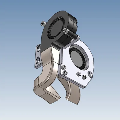 Khung & ống gió 2 quạt 5015 cho Kingroon KP3S (cập nhật 3D Touch)