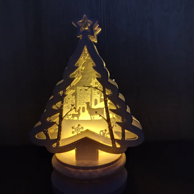 Mô hình cây thông Noel phát sáng trang trí 3D tinh tế - Image 2