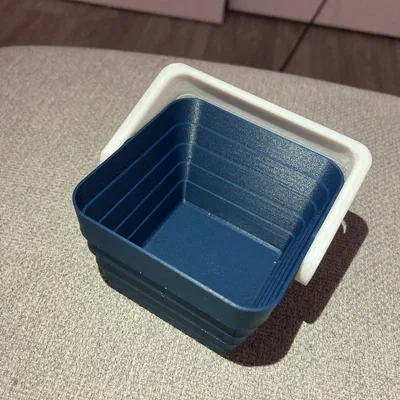 Giỏ xếp gọn, print in place, không cần support / Collapsible basket — Updated!