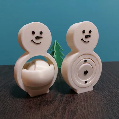 Snowman Ring Figdet – Fidget nhiều vòng hình người tuyết (print in place)