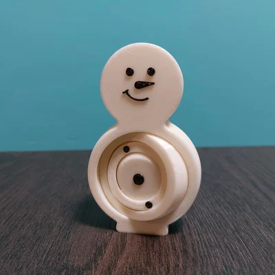 Snowman Ring Figdet – Fidget nhiều vòng hình người tuyết (print in place)