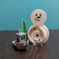 Snowman Ring Figdet – Fidget nhiều vòng hình người tuyết (print in place) - Thumbnail 3