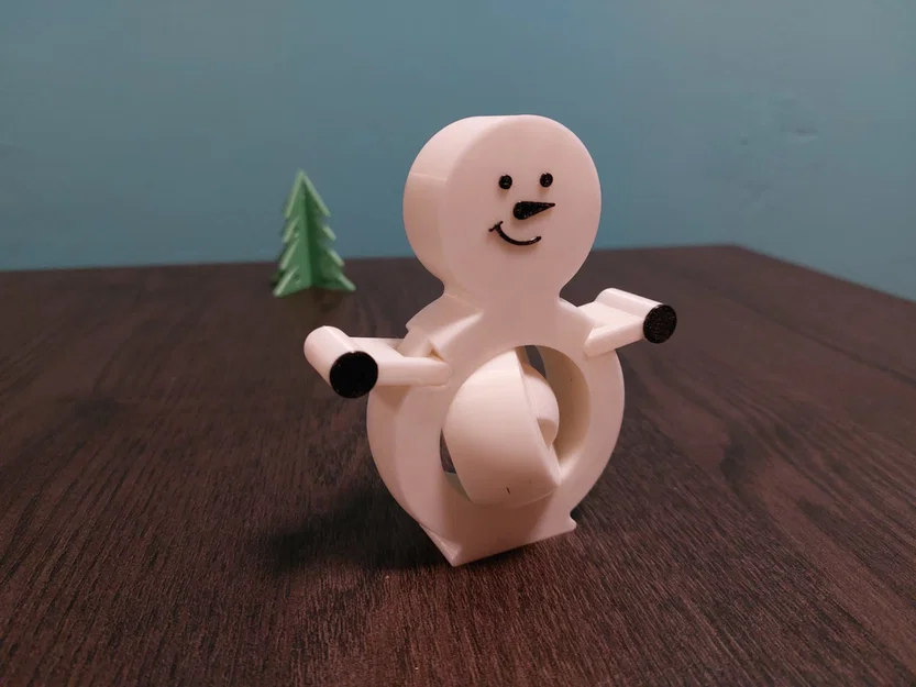 Snowman Ring Figdet – Fidget nhiều vòng hình người tuyết (print in place) - Image 4