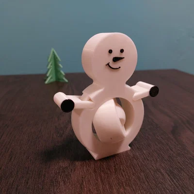 Snowman Ring Figdet – Fidget nhiều vòng hình người tuyết (print in place)