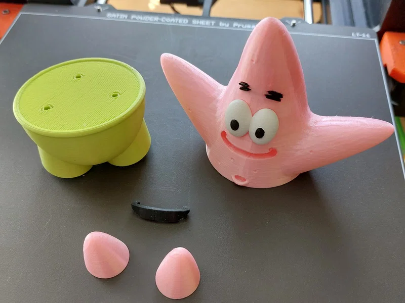 Patrick Star (từ series Spongebob Squarepants) - mẫu in 3D nhiều màu, lắp ráp - Image 3