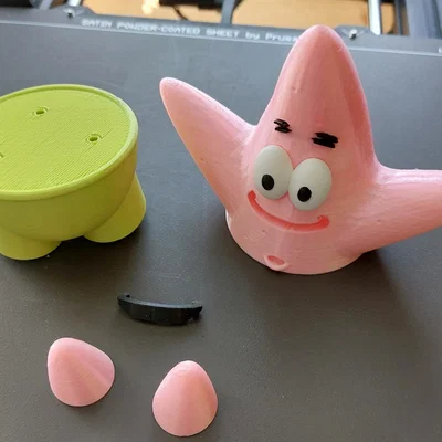 Patrick Star (từ series Spongebob Squarepants) - mẫu in 3D nhiều màu, lắp ráp