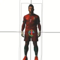 Mô hình 3D cầu thủ bóng đá Cristiano Ronaldo sắc nét