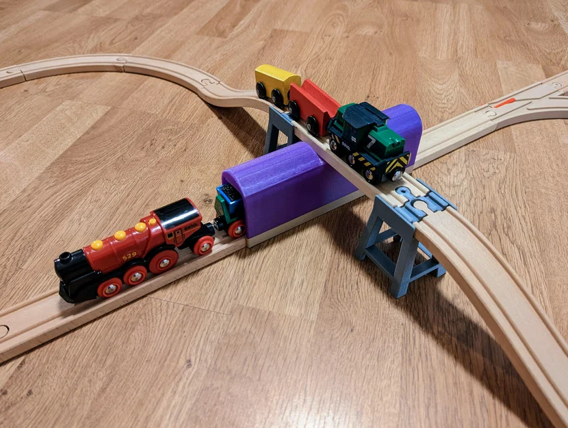Hầm chui tàu gỗ Brio Wooden Train Tunnel (compatible Brio) - Image 3