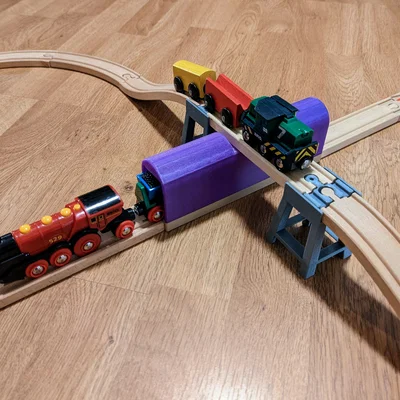 Hầm chui tàu gỗ Brio Wooden Train Tunnel (compatible Brio)