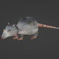 Mô hình chú chuột 3D phong cách Low-poly (Rat Movie Rat) - Thumbnail 1