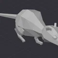 Mô hình chú chuột 3D phong cách Low-poly (Rat Movie Rat) - Thumbnail 2