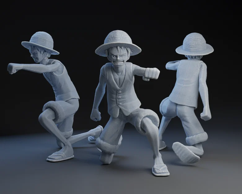 Mô hình 3D Luffy (One Piece) tư thế chiến đấu cực chất cho fan - Image 1