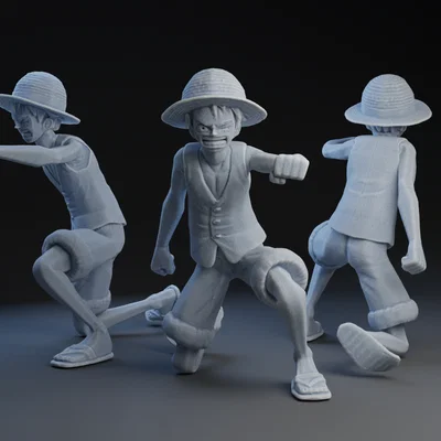 Mô hình 3D Luffy (One Piece) tư thế chiến đấu cực chất cho fan