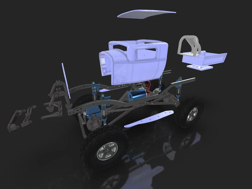 Thân xe SCX10 Hotrod body - Image 4