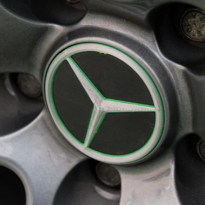 Nắp chụp mâm ALUTEC 64mm | Bản trơn & logo Mercedes