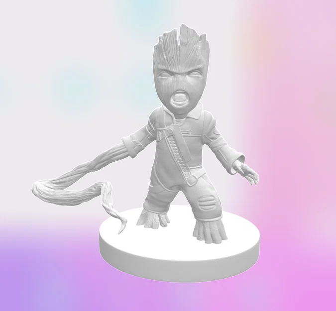 Mô hình 3D Baby Groot giận dữ trang trí siêu đẹp cho fan Marvel - Image 1
