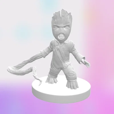 Mô hình 3D Baby Groot giận dữ trang trí siêu đẹp cho fan Marvel