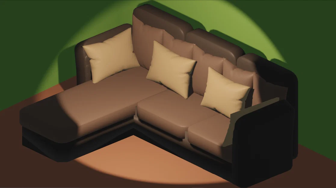 Mô hình ghế sofa 3D thu nhỏ cho sa bàn TTRPG - Image 1