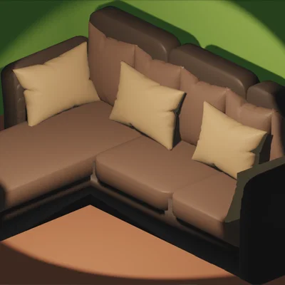 Mô hình ghế sofa 3D thu nhỏ cho sa bàn TTRPG