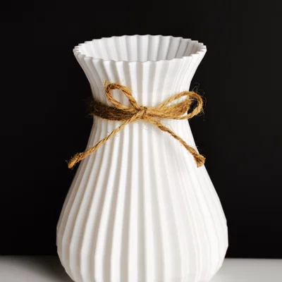 Bình hoa trang trí 3D tối giản (Decorative Vase Black and White)
