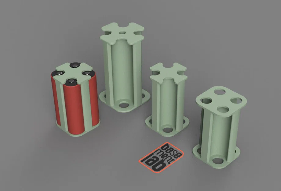 Giá đỡ Battery Pack 4x AA/18650 - Supporti batterie 4x AA/18650 - Image 4