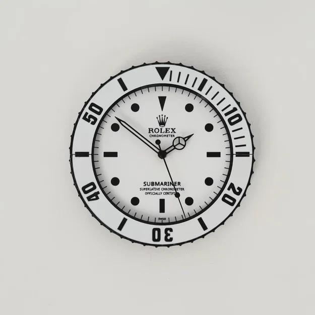 Mặt đồng hồ treo tường phong cách Rolex Submariner in 3D - Image 1
