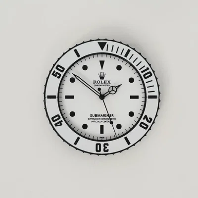 Mặt đồng hồ treo tường phong cách Rolex Submariner in 3D
