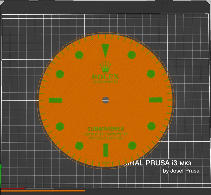 Mặt đồng hồ treo tường phong cách Rolex Submariner in 3D - Image 2