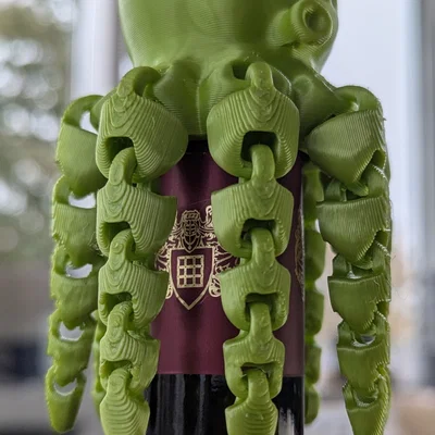 Mô hình bạch tuộc in 3D trang trí chai rượu siêu đáng yêu