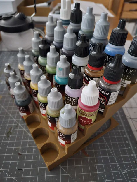 Giá đỡ lọ sơn Vallejo 25mm 30 ô in 3D gọn gàng tiện lợi - Image 3