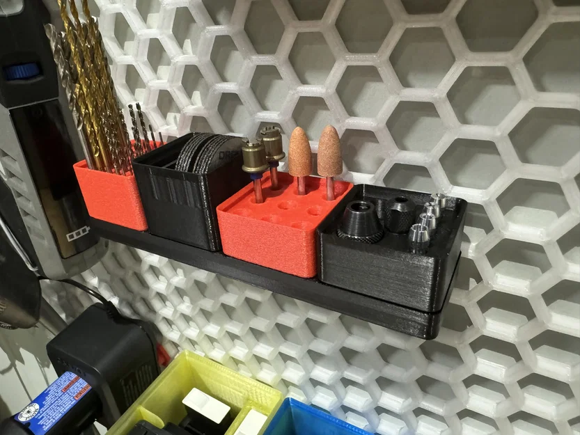 Khay Gridfinity cho mũi Dremel (Gridfinity Bins For Dremel Bits) - Image 1