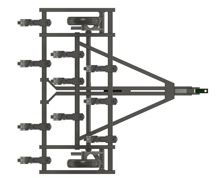 Mô hình giàn cày 10 lưỡi Chisel Plow tỉ lệ 1:16 in 3D - Image 2