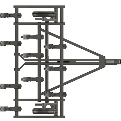 Mô hình giàn cày 10 lưỡi Chisel Plow tỉ lệ 1:16 in 3D