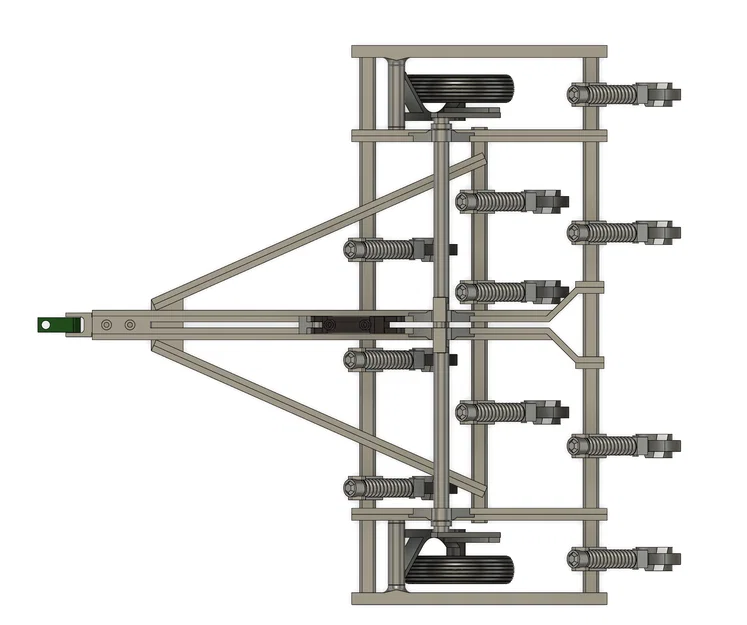 Mô hình giàn cày 10 lưỡi Chisel Plow tỉ lệ 1:16 in 3D - Image 3