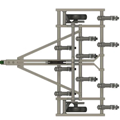 Mô hình giàn cày 10 lưỡi Chisel Plow tỉ lệ 1:16 in 3D