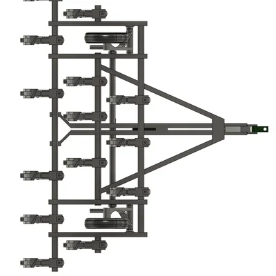 Mô hình máy cày nông nghiệp Chisel Plow 14 lưỡi tỷ lệ 1:16