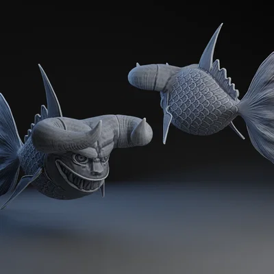 Mô hình 3D Fighting Fish (Cá Chiến) từ game One Piece: Burning Blood