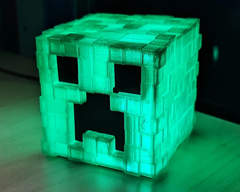 Đèn LED hình đầu Creeper Minecraft tự in 3D trang trí cực đẹp - Image 1