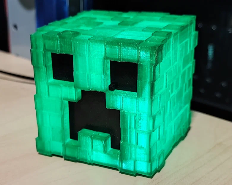 Đèn LED hình đầu Creeper Minecraft tự in 3D trang trí cực đẹp - Image 2