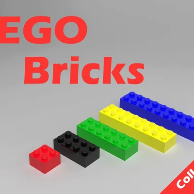 Bộ sưu tập gạch lắp ghép phong cách LEGO in 3D