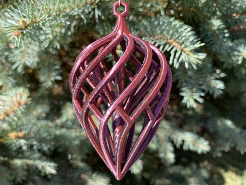 Spiral Tear Ornament: Đồ trang trí cây thông Noel in 3D độc đáo - Image 2